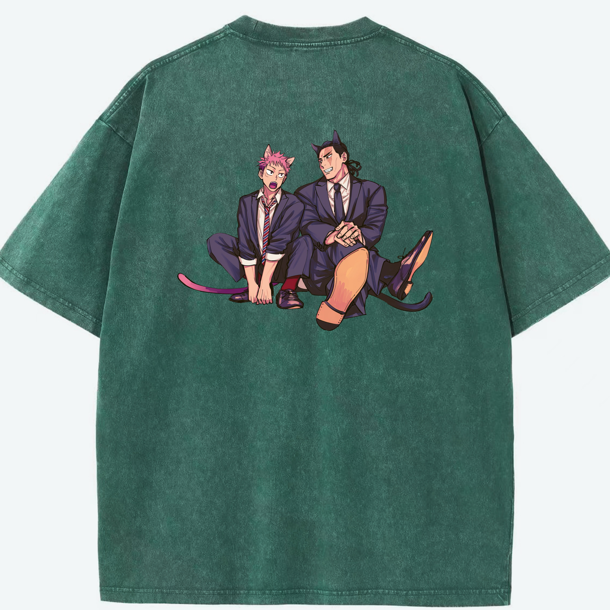 （画像用） 呪術廻戦 Jujutsu Kaisen 綿100% ヴィンテージ風 半袖Tシャツ（背面プリント）